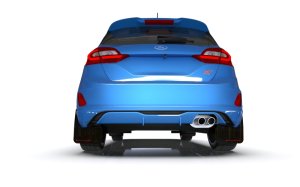 Ford Fiesta ST Mud Flaps - Rally Armor - UR Series with Blue Logo - Black - `18-`23 Ford Fiesta ST Mud Flaps - Rally Armor - UR Series with Blue Logo - Black - `18-`23